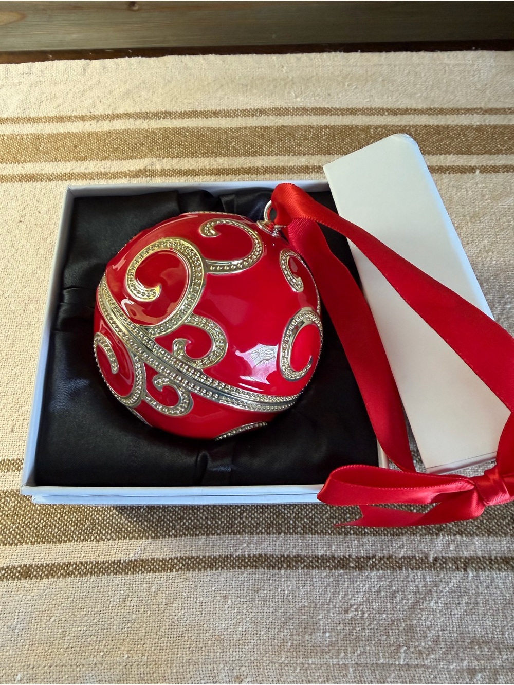 Pandora White Gift Box with Black Logo